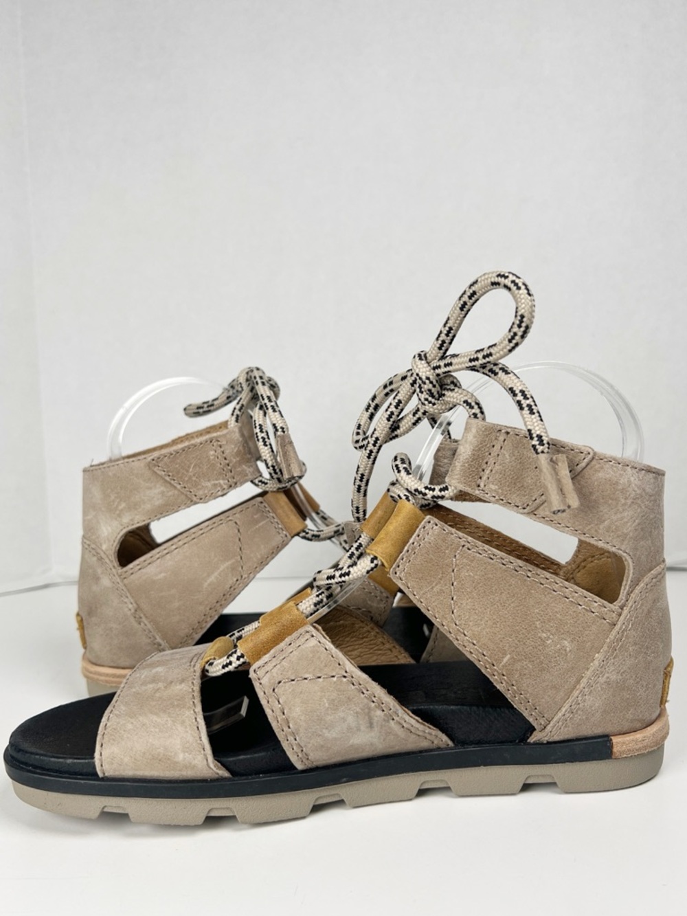 SOREL Women’s Size 7 Sahara Leather Torpeda II Lace-Up Gladiator Sandals - Picture 6 of 12